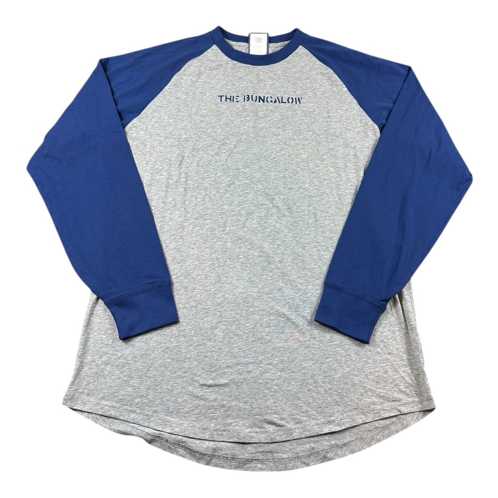 B.Draddy Gray Blue Raglan The Bungalow‎ L/S T Shirt Size XL NWT